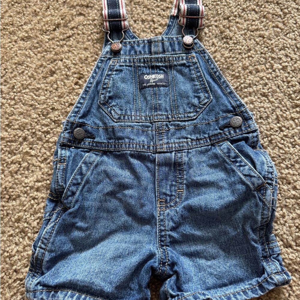 OshKosh B'gosh Classic Blue Shorts Overalls